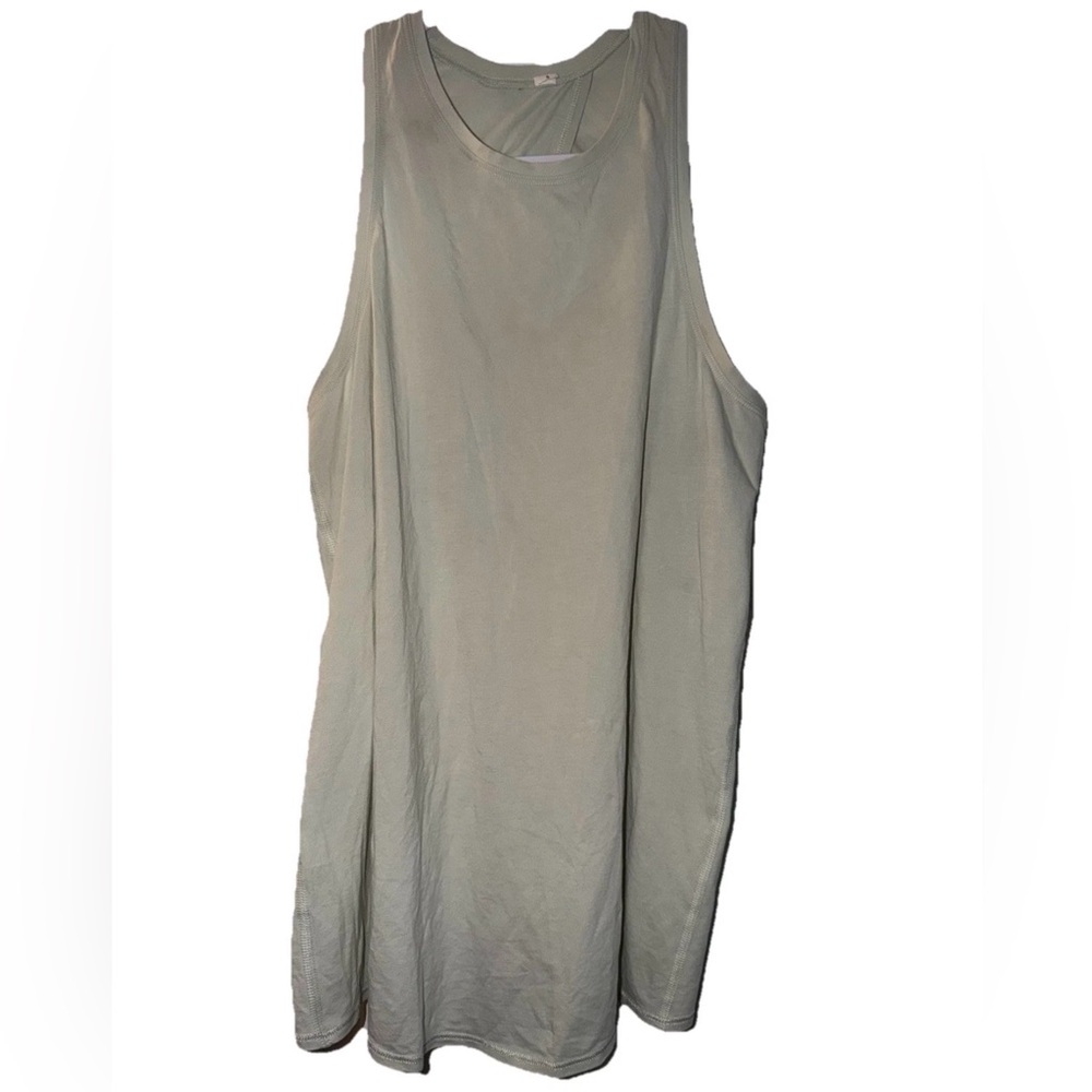 Lululemon All Tied Up Tank Open Back Women’s Size 6 Green Activewear Pima Cotton